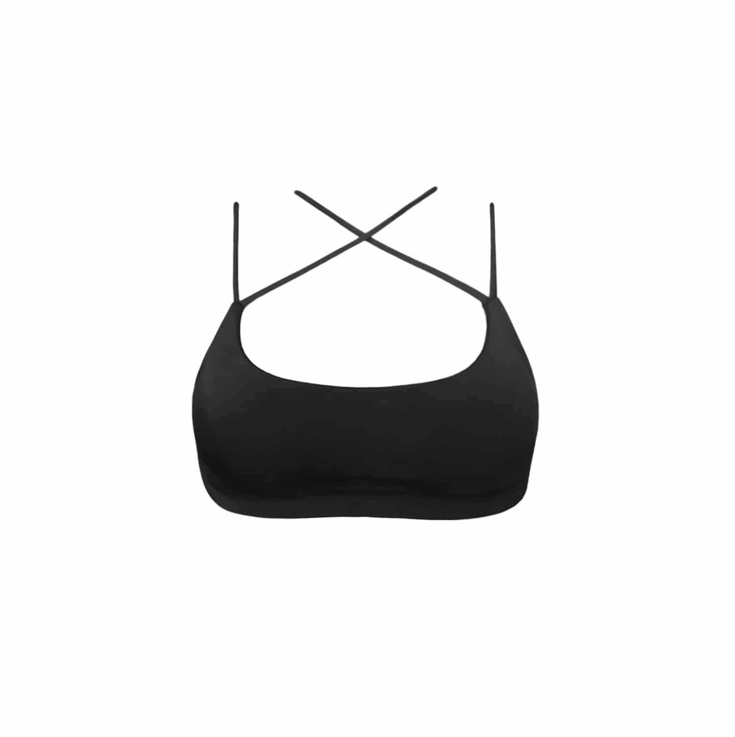 czarny top bikini polska marka polski strój kąpielowy kostium kąpielowy bikini top z wkładkami z miseczkami usztywniany wkładki