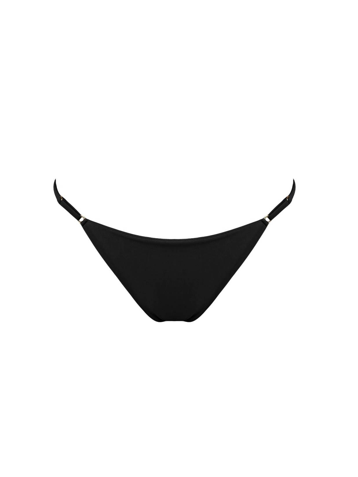 Talisa top bottom czarny regulowany dół bikini spaghetti strap bikini strój kąpielowy polska marka swmiwear swimsuit straps brazilian bottoms modne bikini dół od bikini