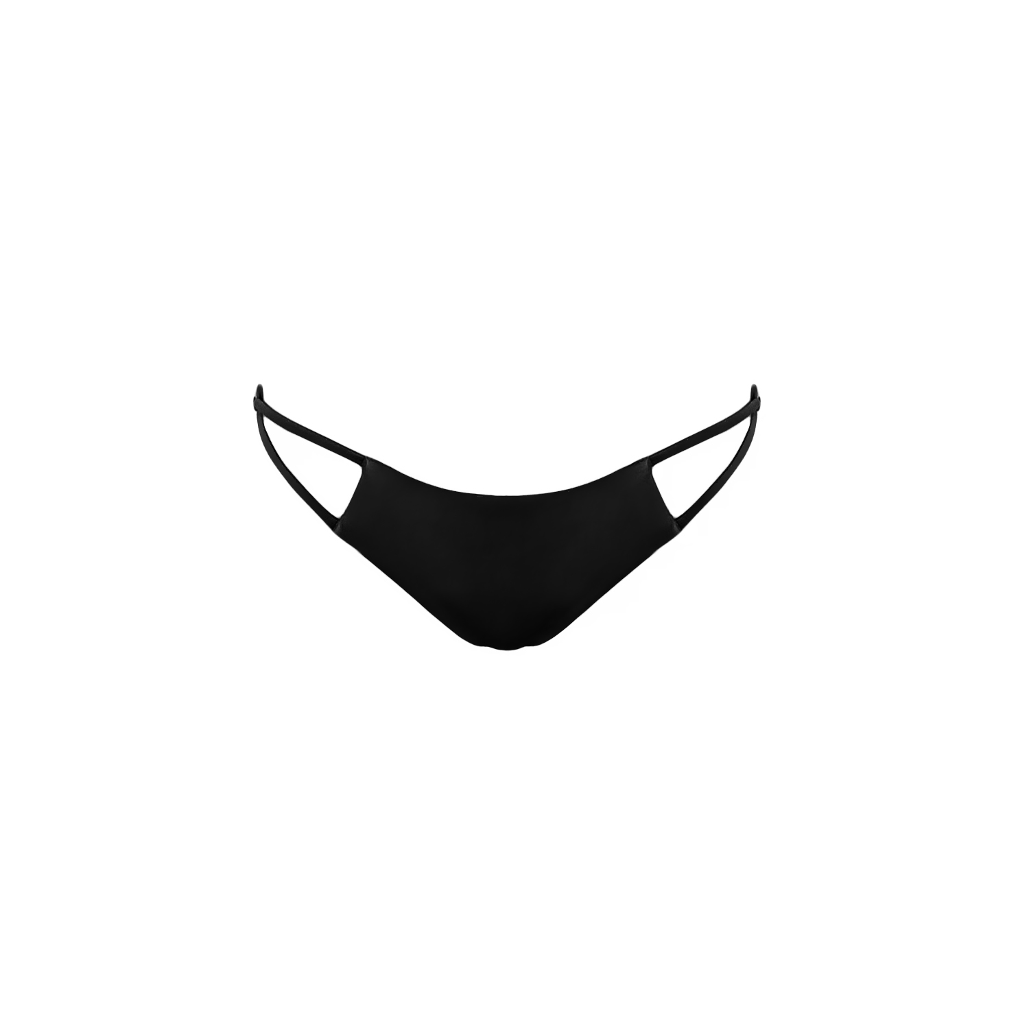 Tamai top bottom czarny spaghetti strap bikini strój kąpielowy polska marka swmiwear swimsuit straps brazilian bottoms modne bikini dół od bikini z wycięciem czarny bikini cut out