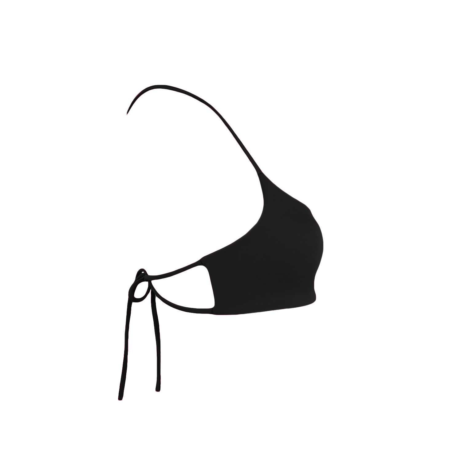 acaia-top-bikini-tied-góra-czarna black-długie-paseczki-sznureczki-kokardki-bikini-acaia- polska marka swimwer bikini top bottom brazilian black